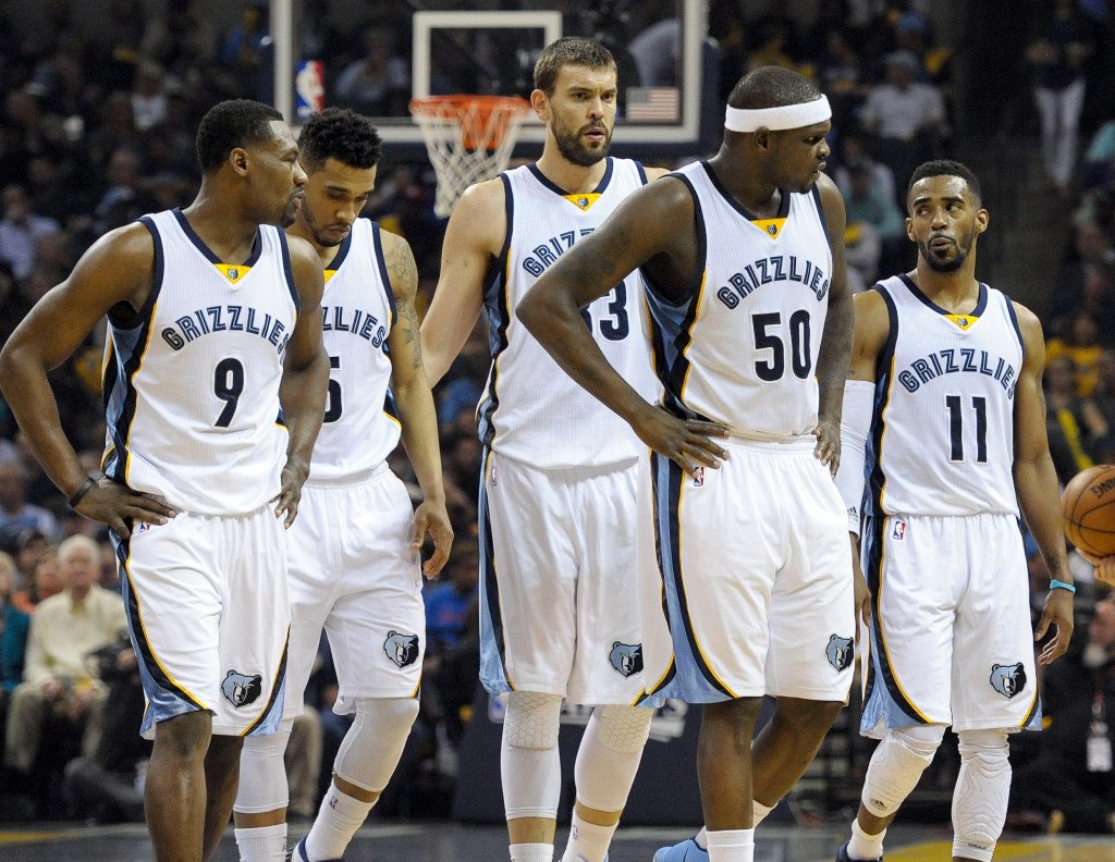 Marc Gasol y Tony Allen en un partido con Memphis.