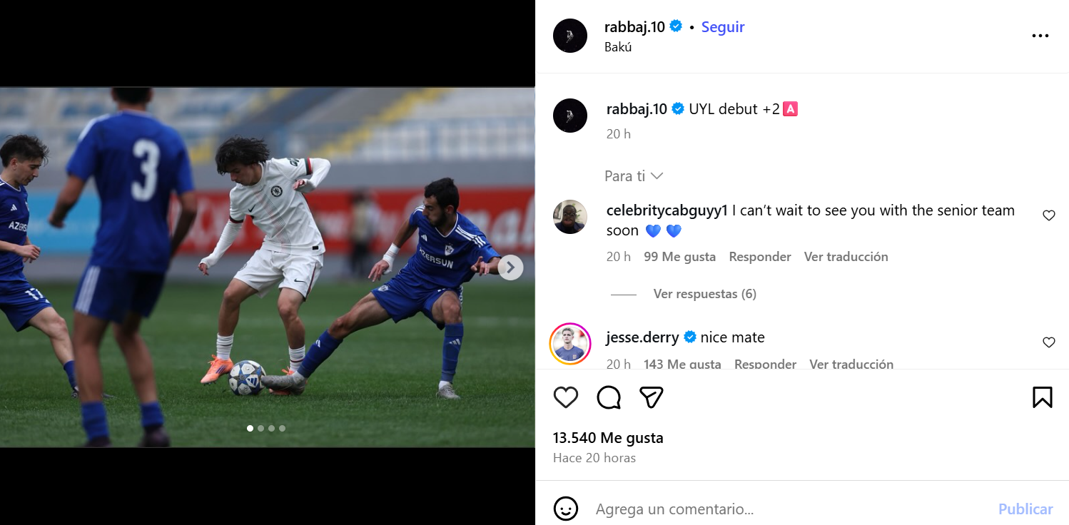 Ibrahim Rabbaj, jugando con el Chelsea.