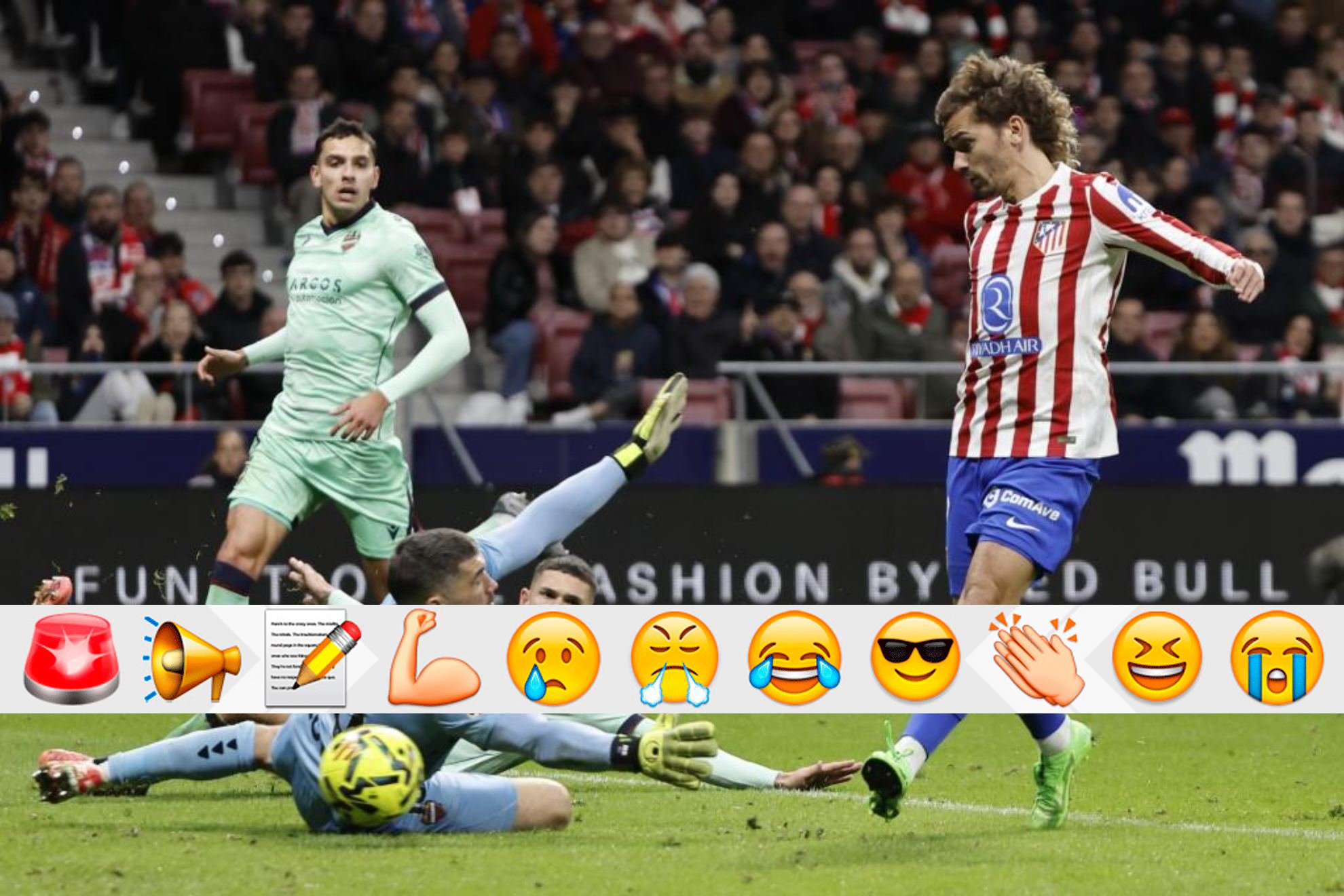 Griezmann marca el 2-1.