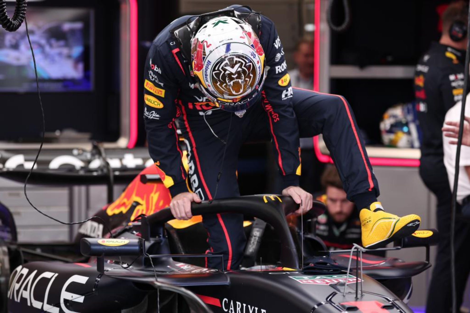 Verstappen, en su Red Bull.