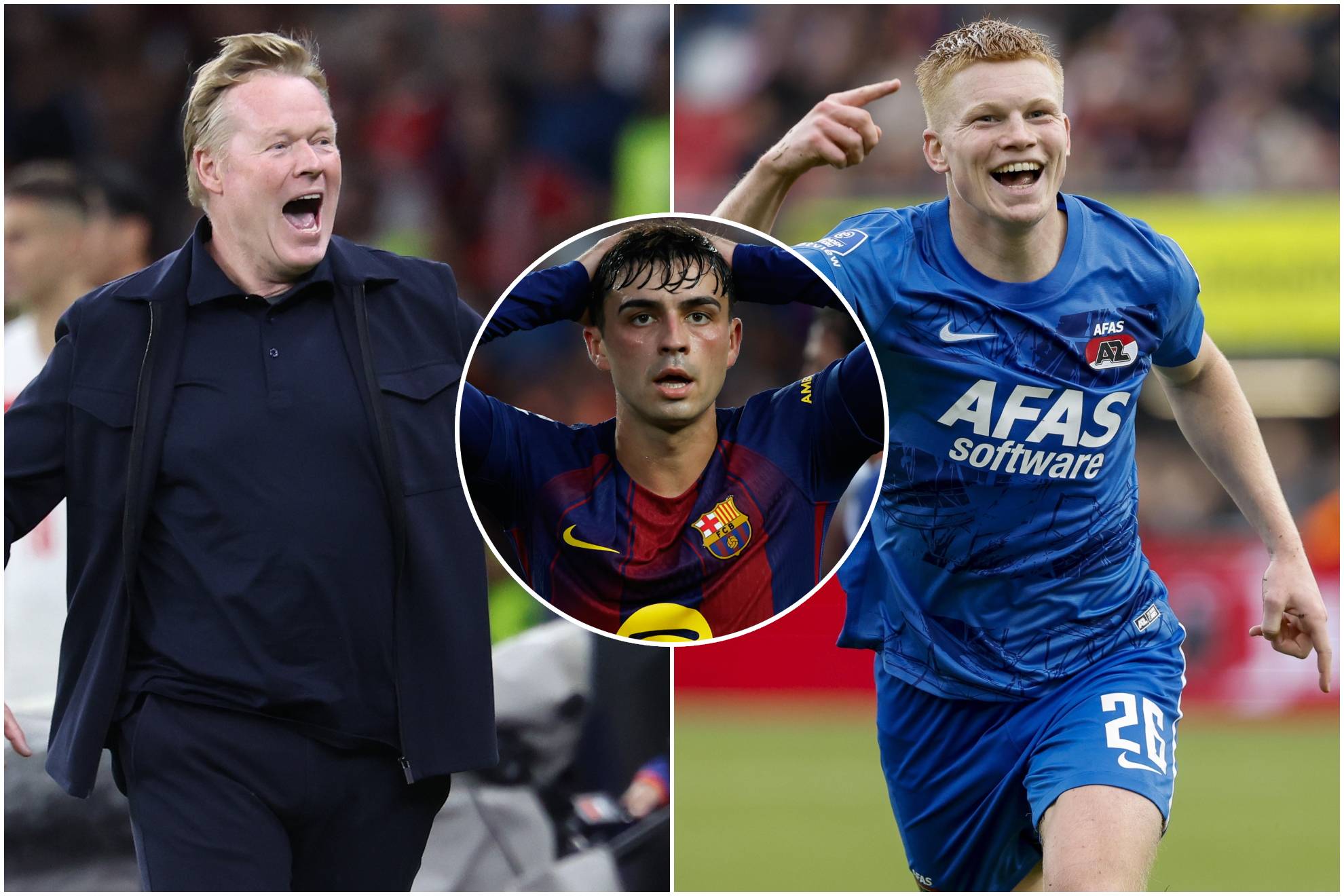 Koeman, Pedri y Smit.