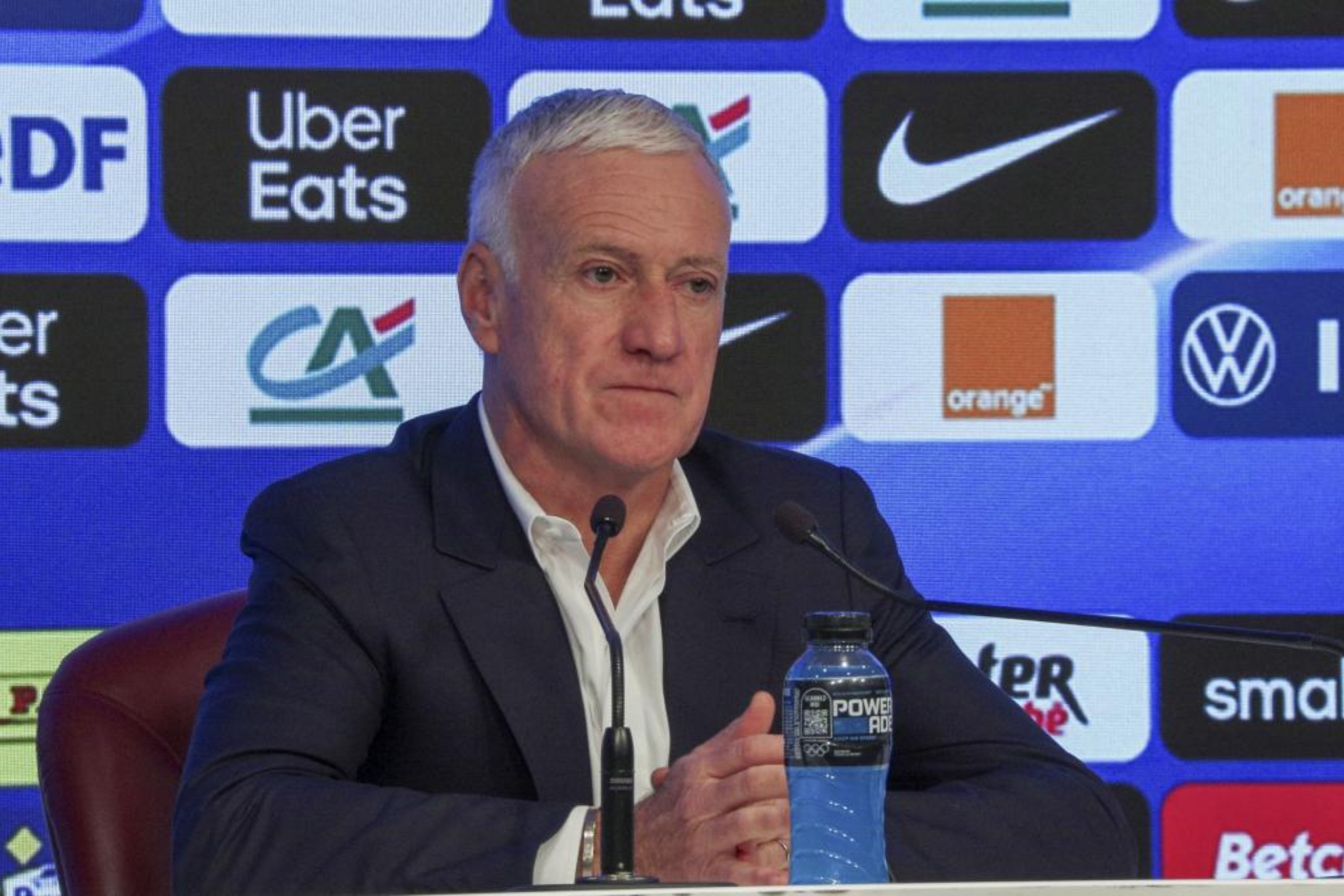 Didier Deschamps, en rueda de prensa.