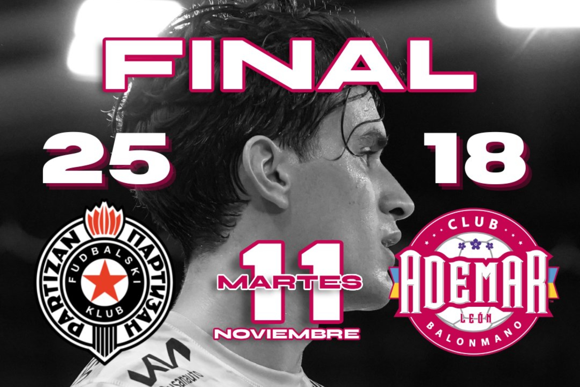 Resusltado del partido entre el Partizan y el Ademar.