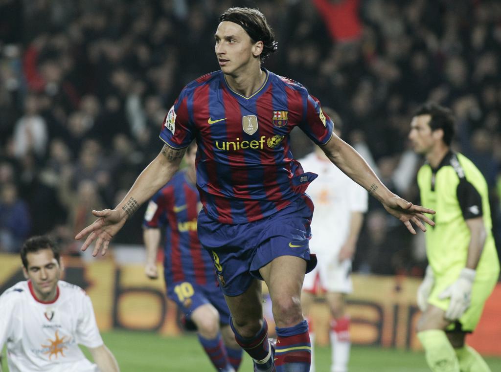 Ibrahimovic en su etapa en el Barça.