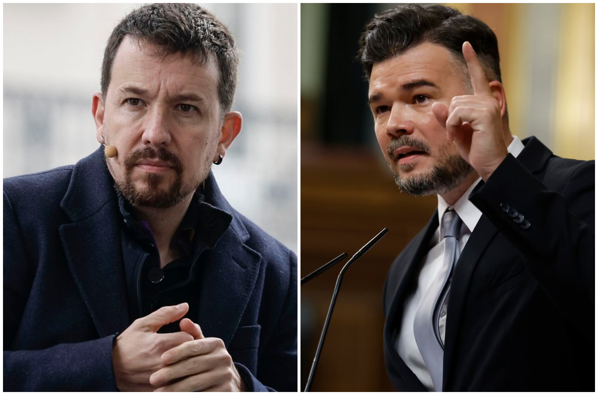 Pablo Iglesias, tras las palabras de Rufián hablando de inmigración y  seguridad: “Es un error, los nazis huelen la sangre como los tiburones”