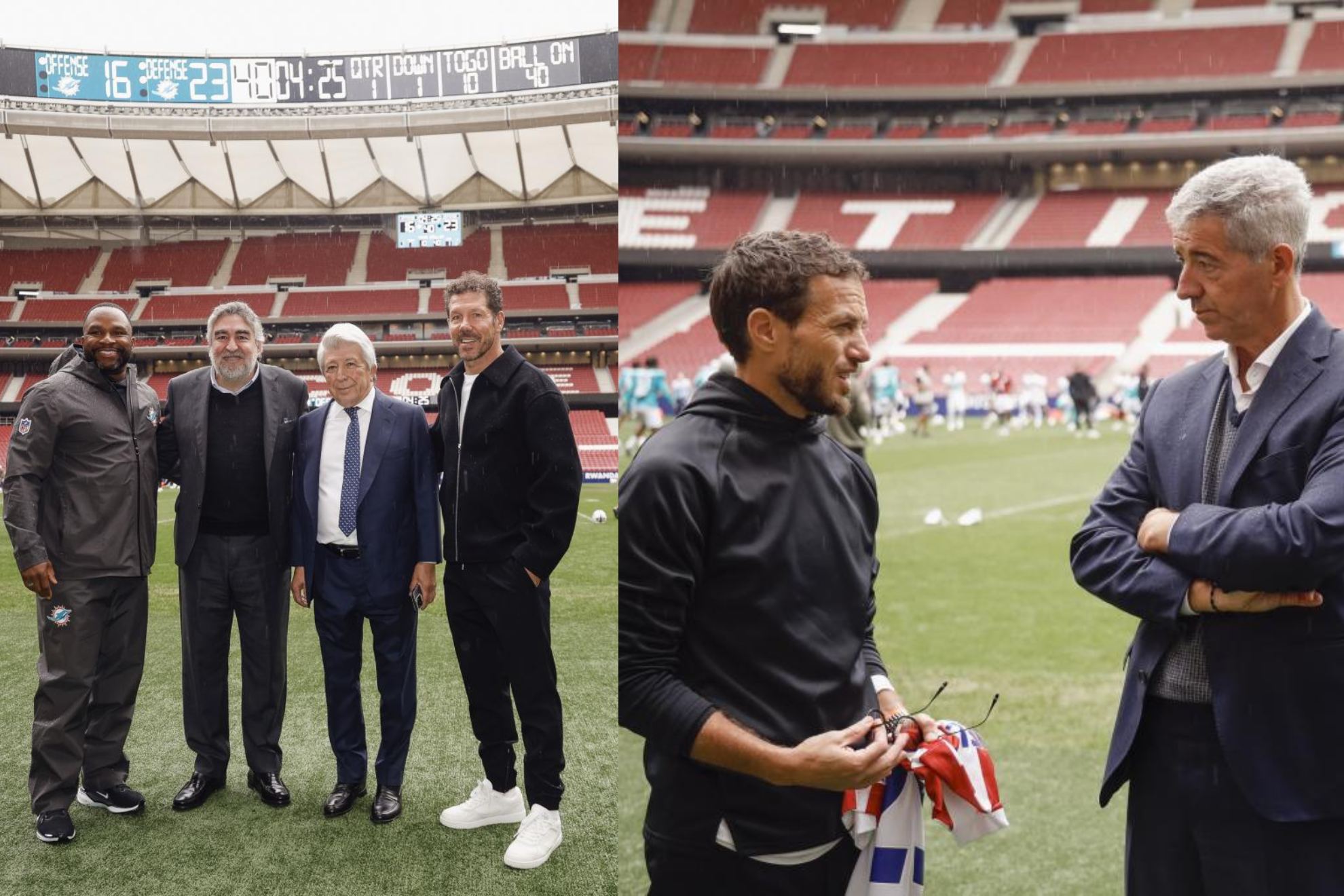Encuentro entre el Atlético y los Dolphins.