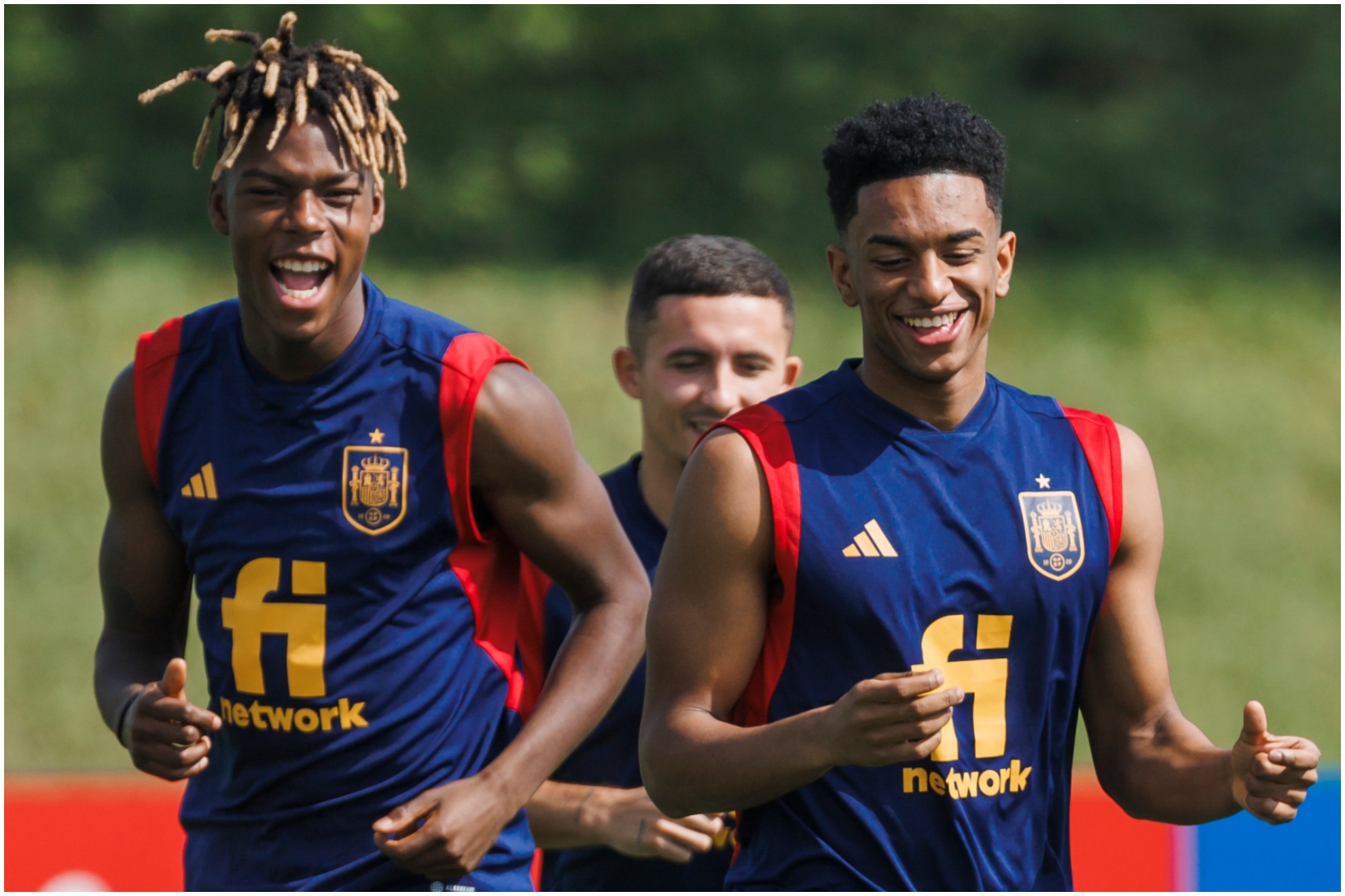 Nico Williams y Balde, con la selección española.