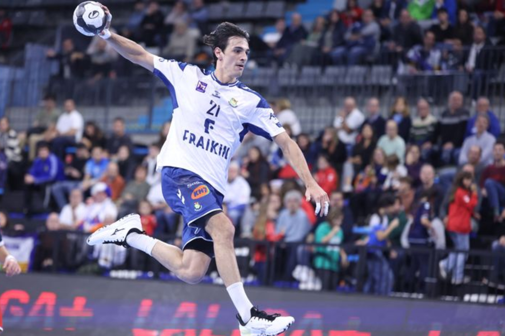 El central Gerard Domingo, en un partido del Granollers.