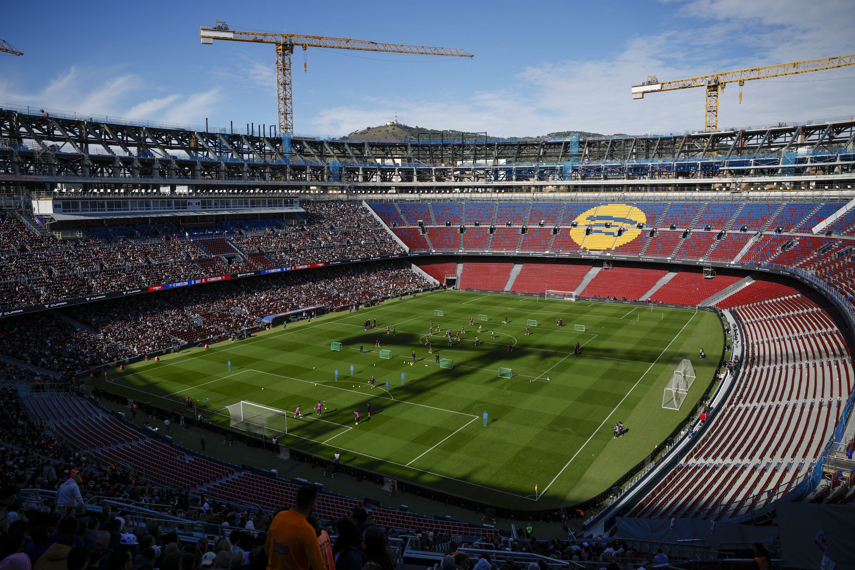 Imagen del Spotify Camp Nou en obras.