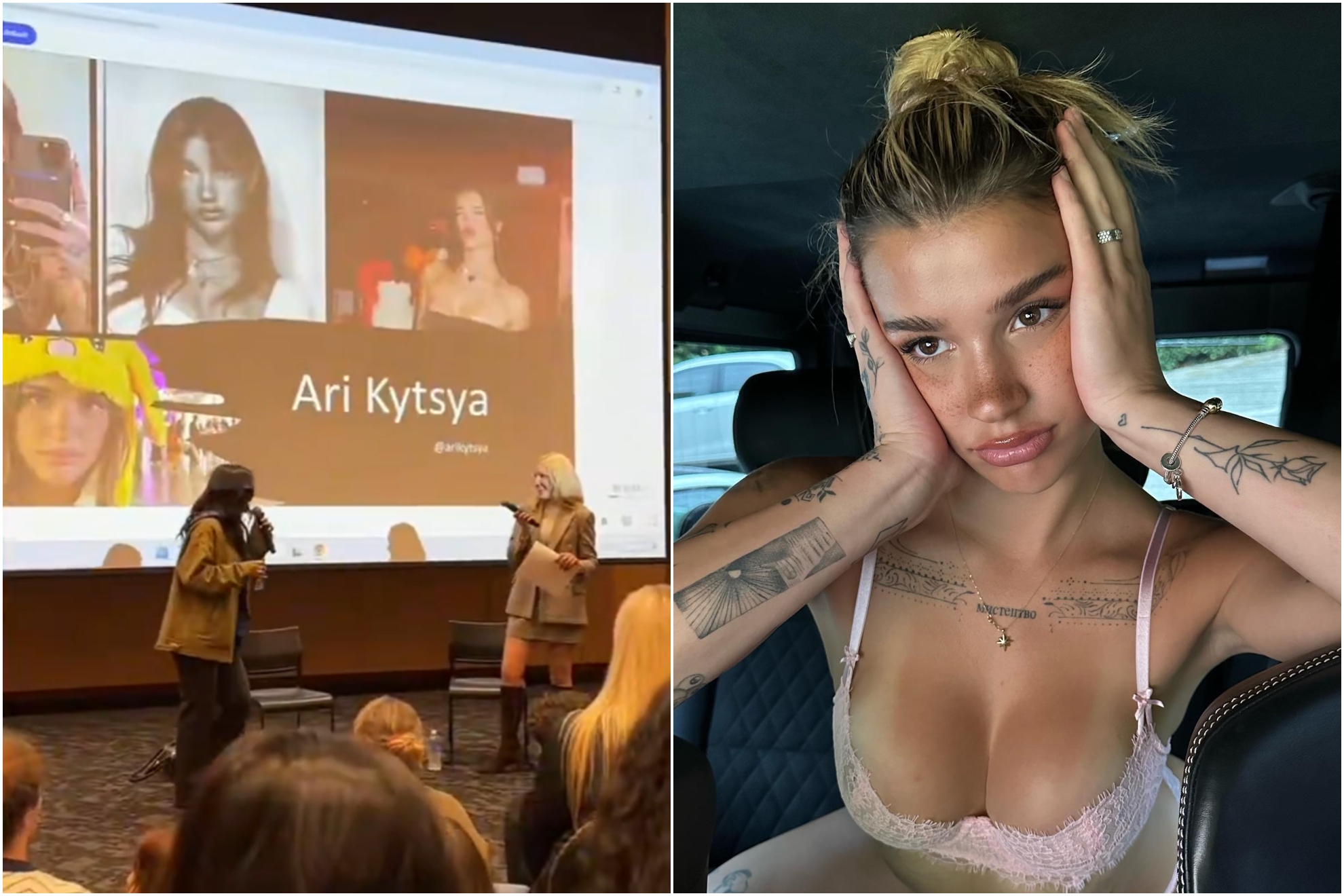Una modelo de OnlyFans acude a la Universidad y la comunidad educativa