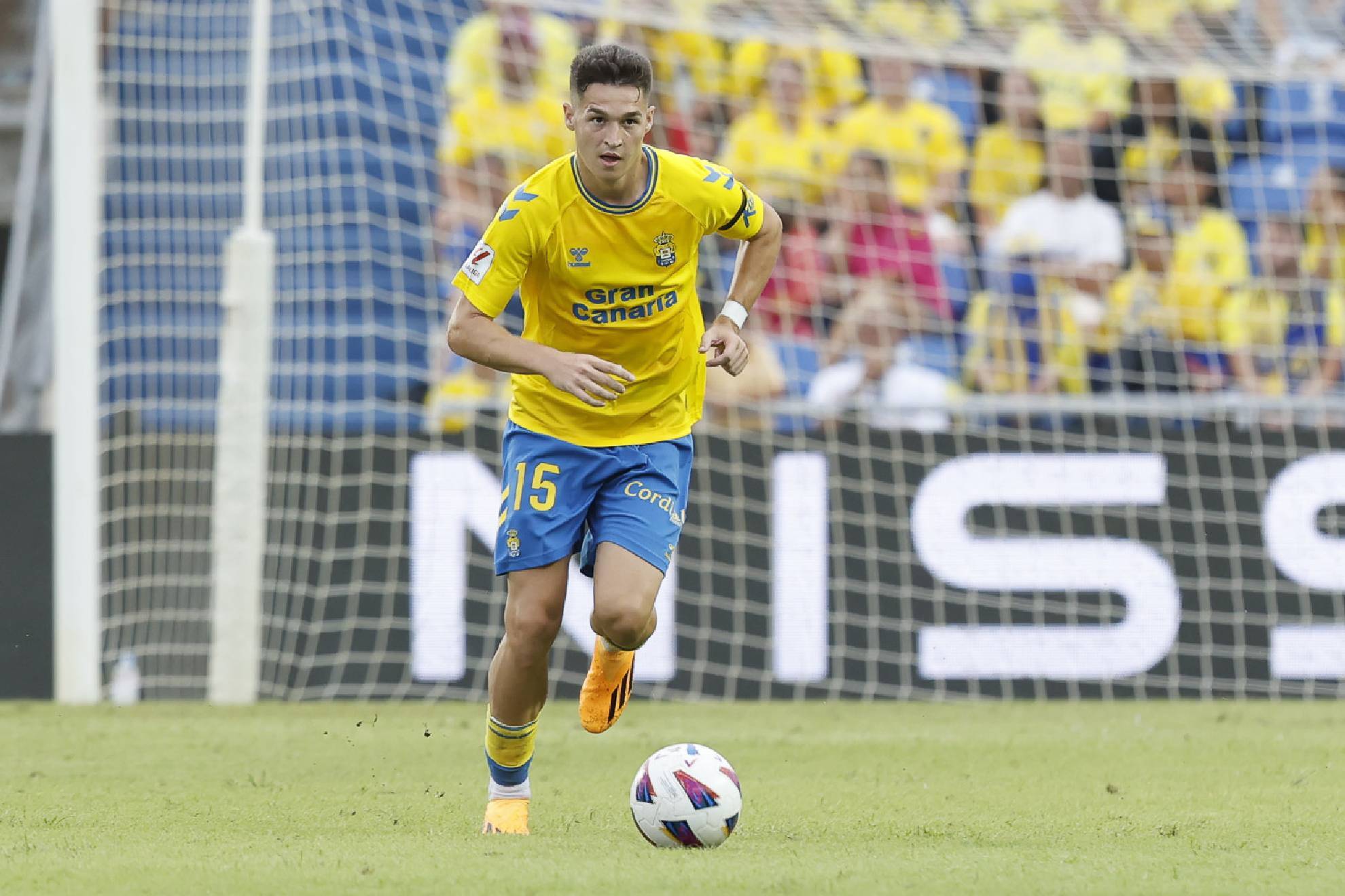 Mika Marmol en un partido con Las Palmas