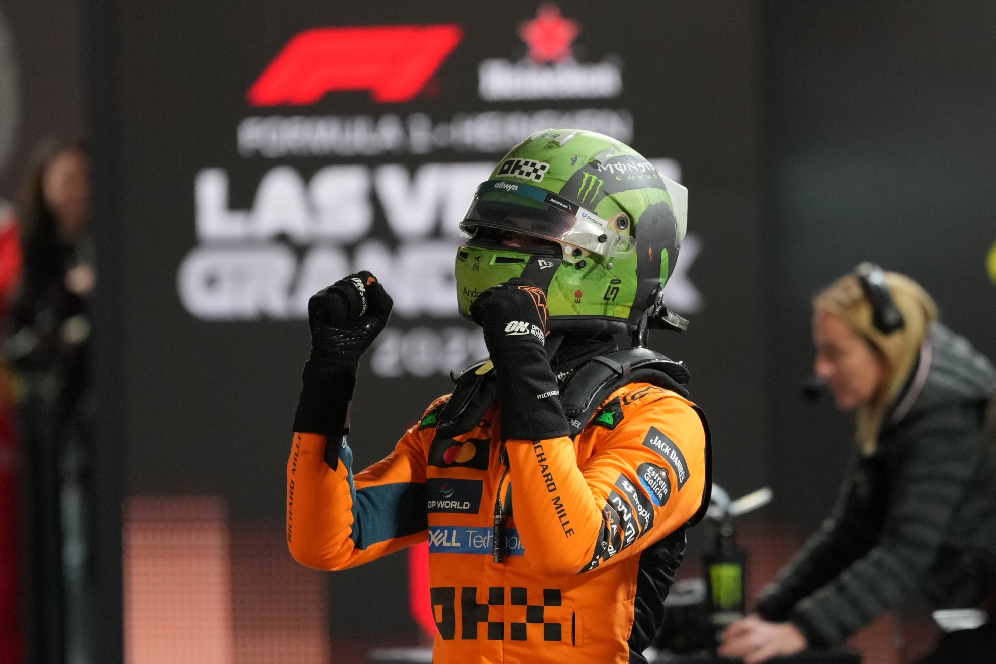 Lando Norris celebra otra pole de la temporada.