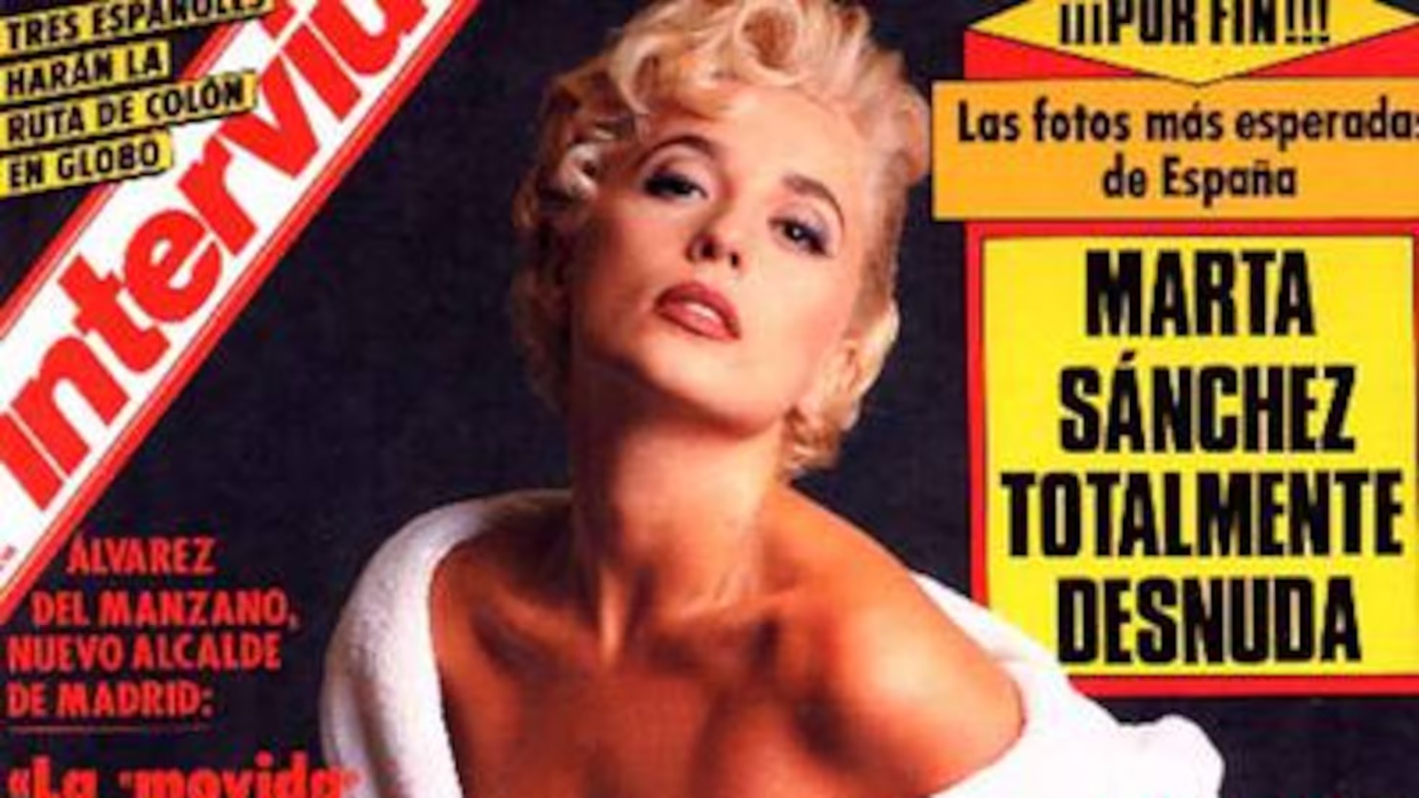 El posado de Marta Sánchez desnuda que causó un 'boom' en España.