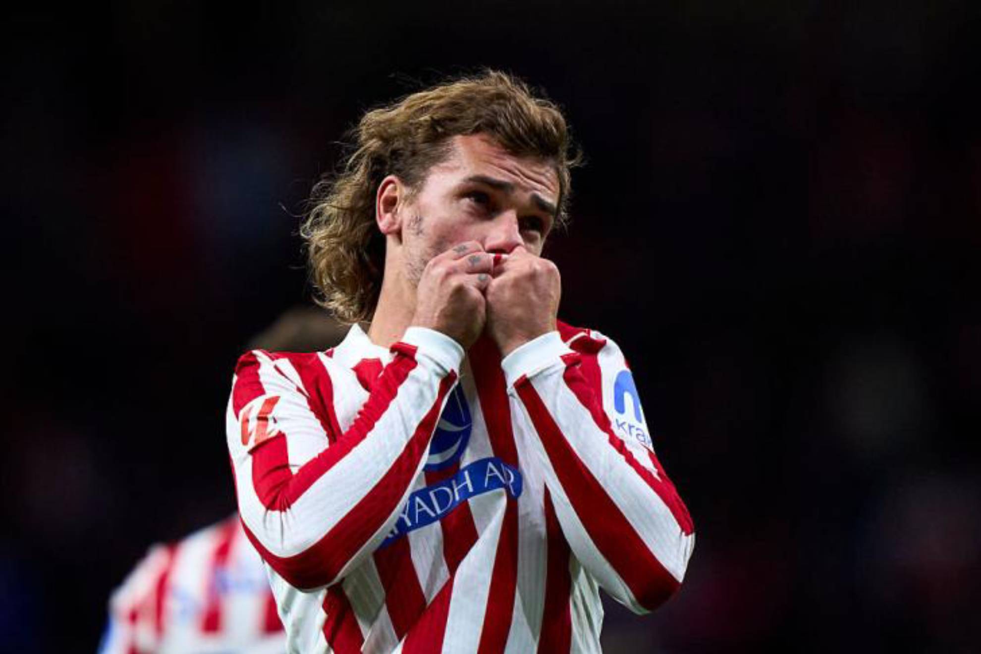 Griezmann celebrando un gol con el Atleti