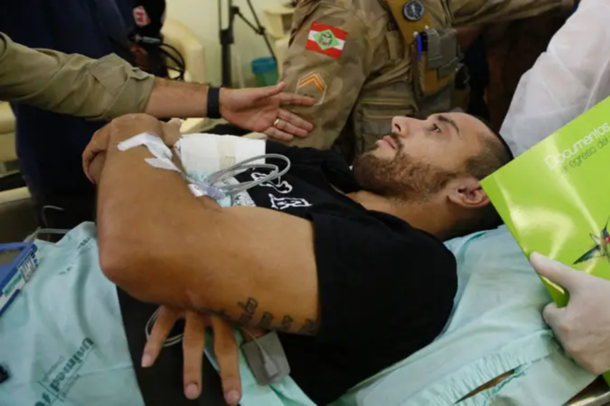 Alan Ruschel en el hospital