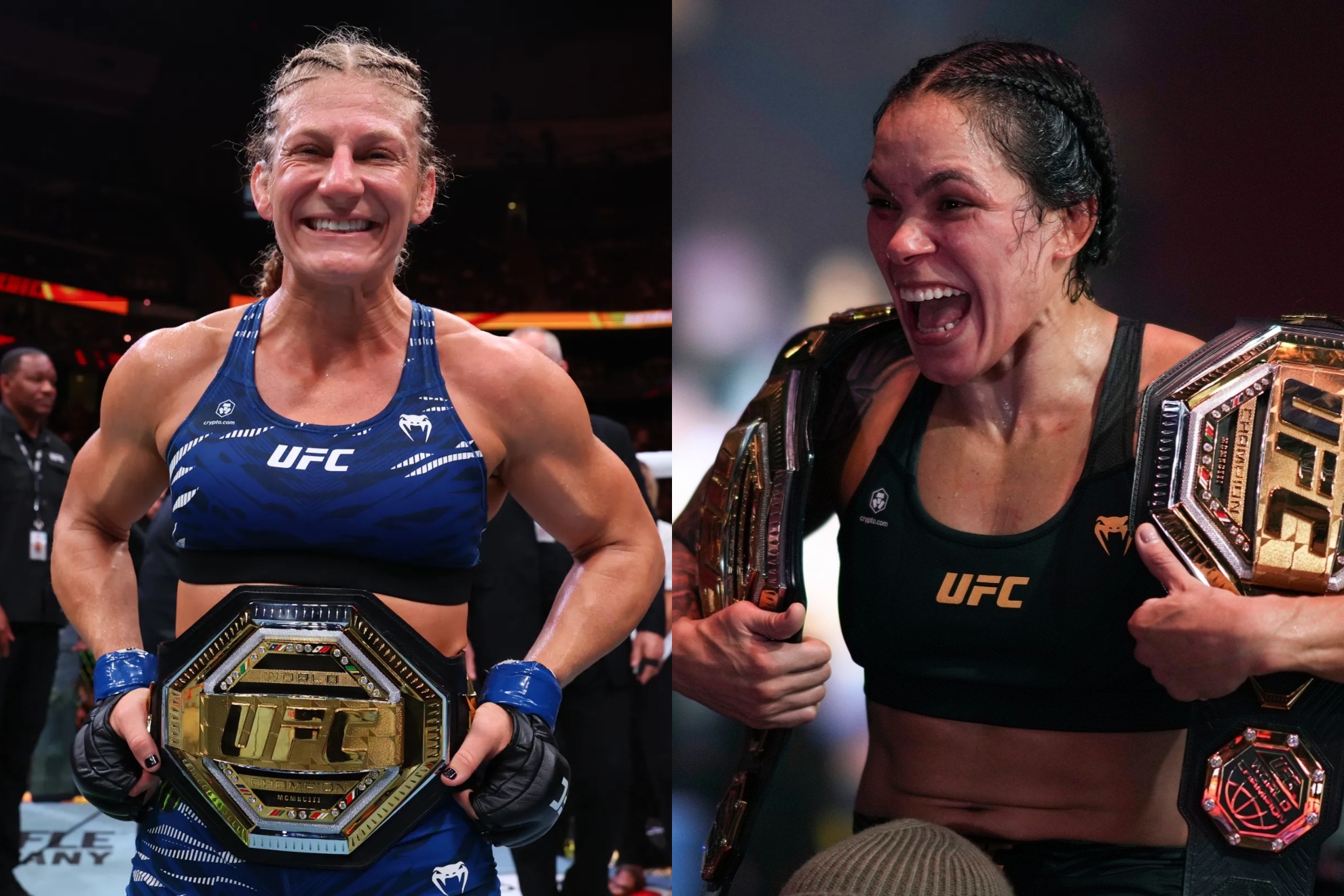 Montaje fotográfico de Kayla Harrison y Amanda Nunes.