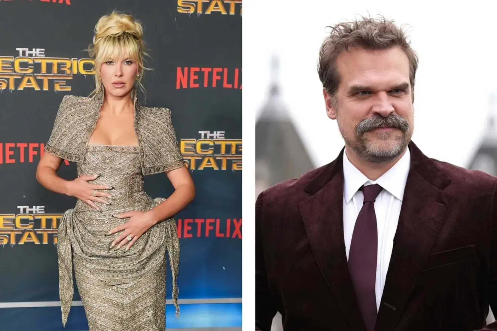 Millie Bobby Brown y David Harbour.