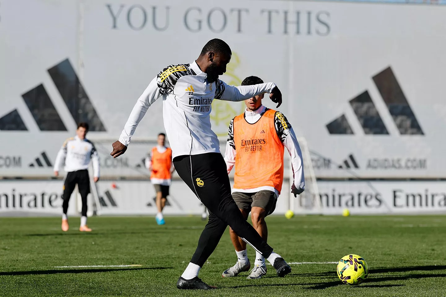 Rüdiger en la sesión de hoy.