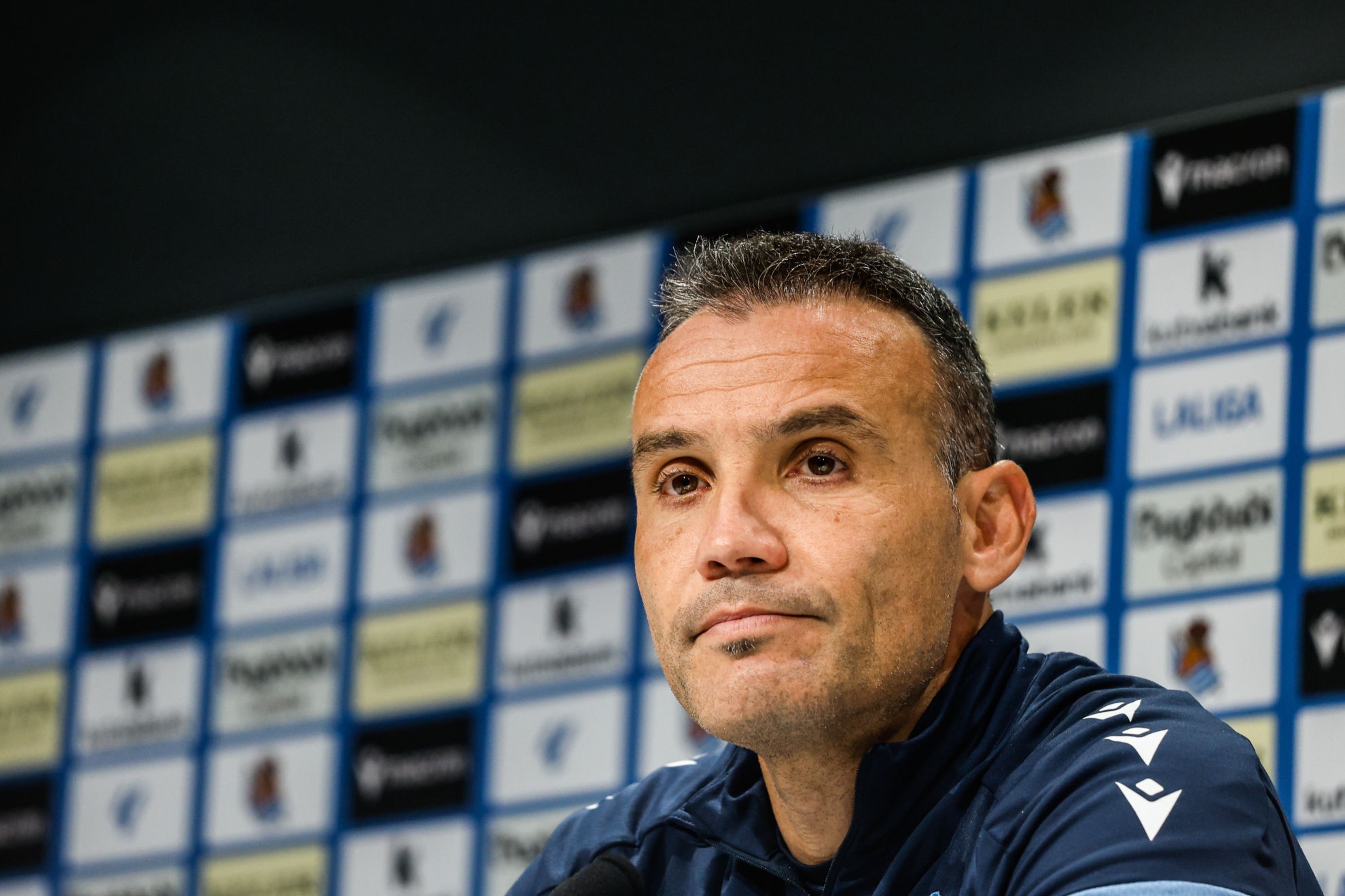 Sergio Francisco, durante una rueda de prensa en Zubieta.