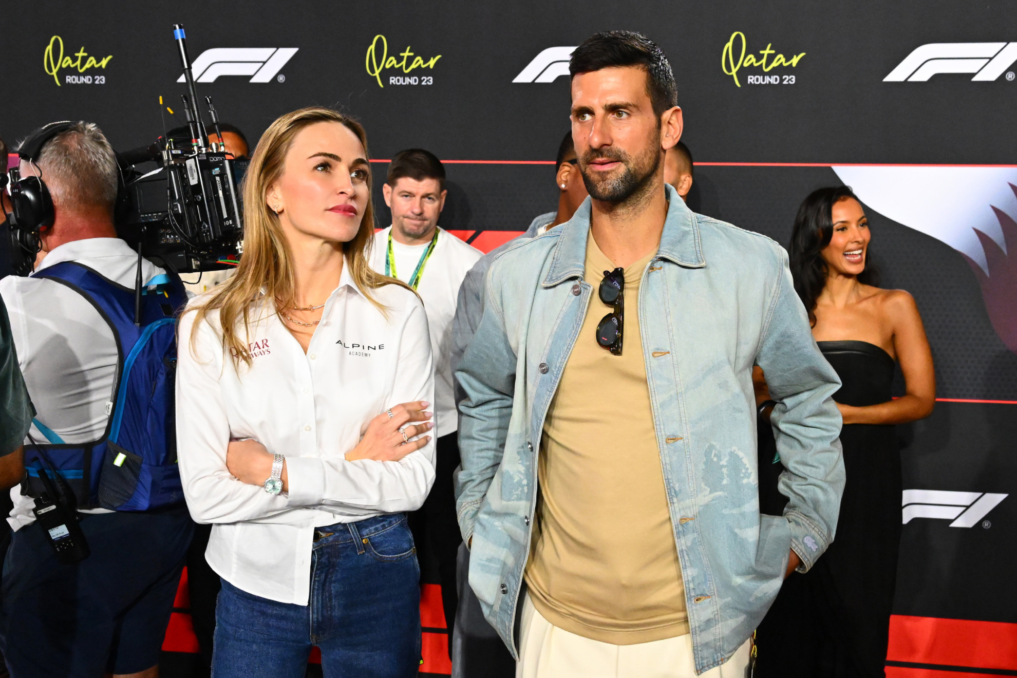Carmen Jordá y Novak Djokovic.