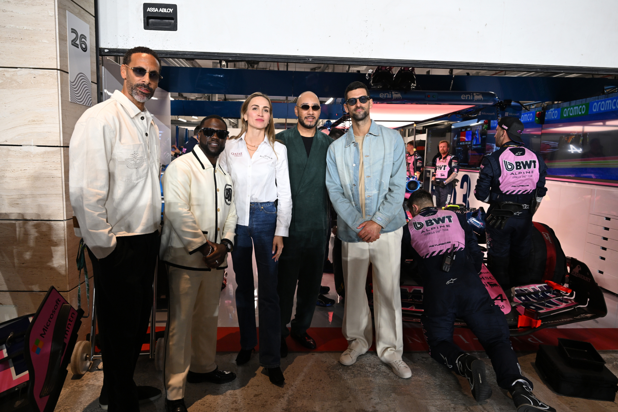 Jordá, con Djokovic y Rio Ferdinand, entre otros.