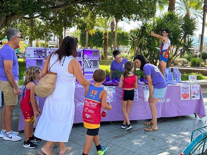 Acción solidaria para luchar contra el cáncer.