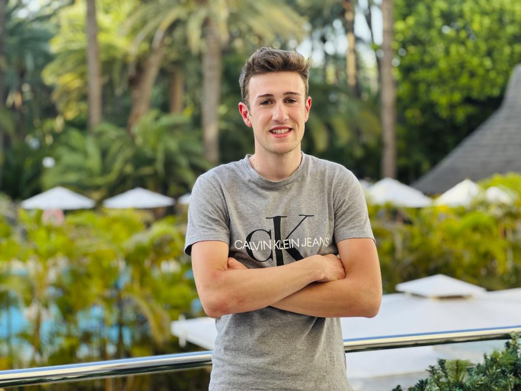 Haimar Exteberría, con MARCA en Maspalomas.