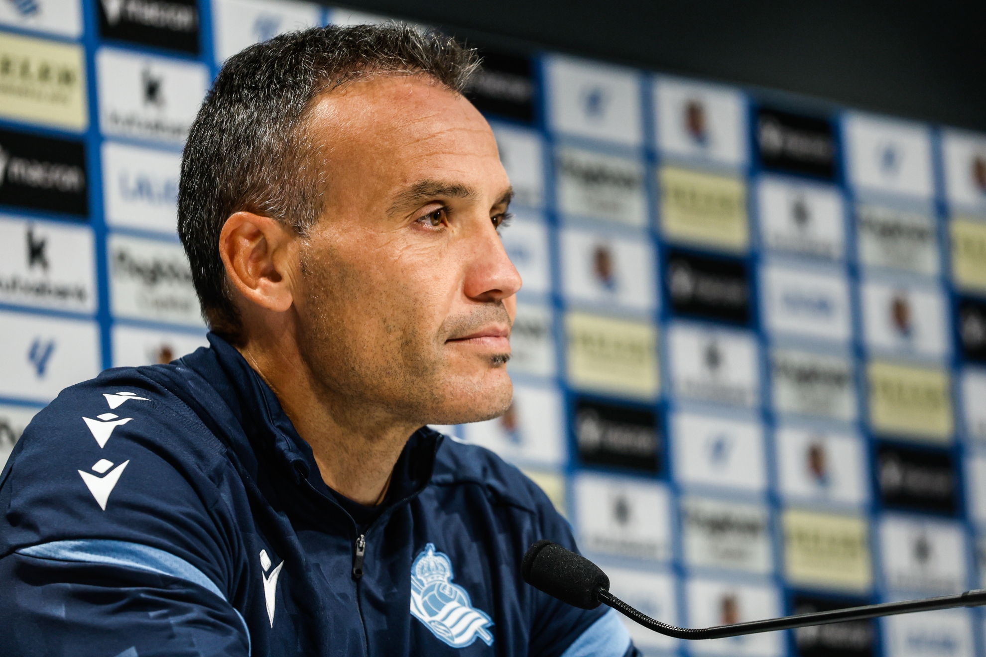 Sergio Francisco, durante una rueda de prensa en Zubieta.