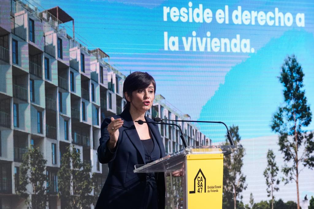 The Minister of Housing and Urban Agenda, Isabel Rodríguez.