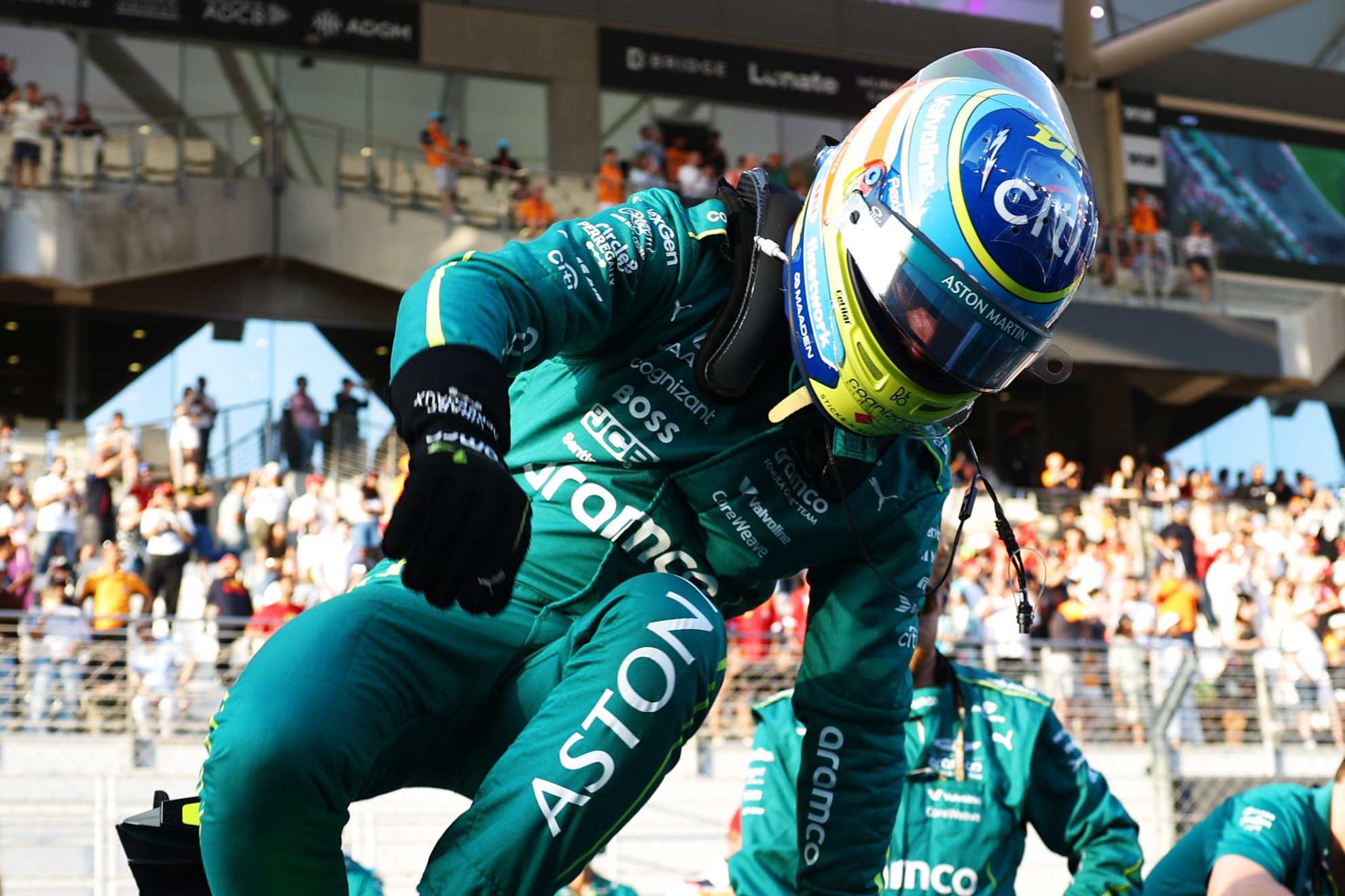 Alonso, antes de la carrera de Abu Dabi.