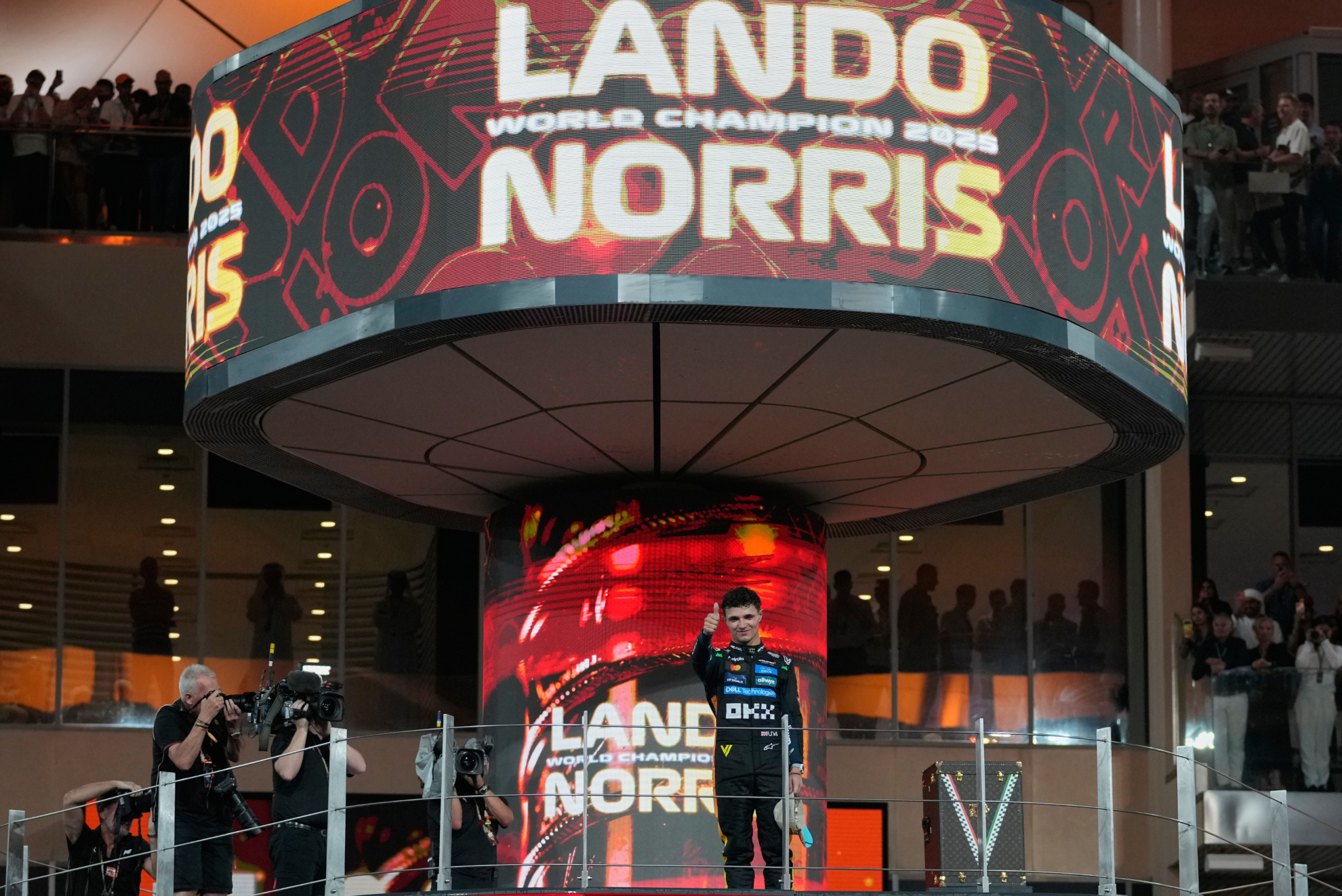 Lando Norris, tras ganar su primer título mundial de F1.