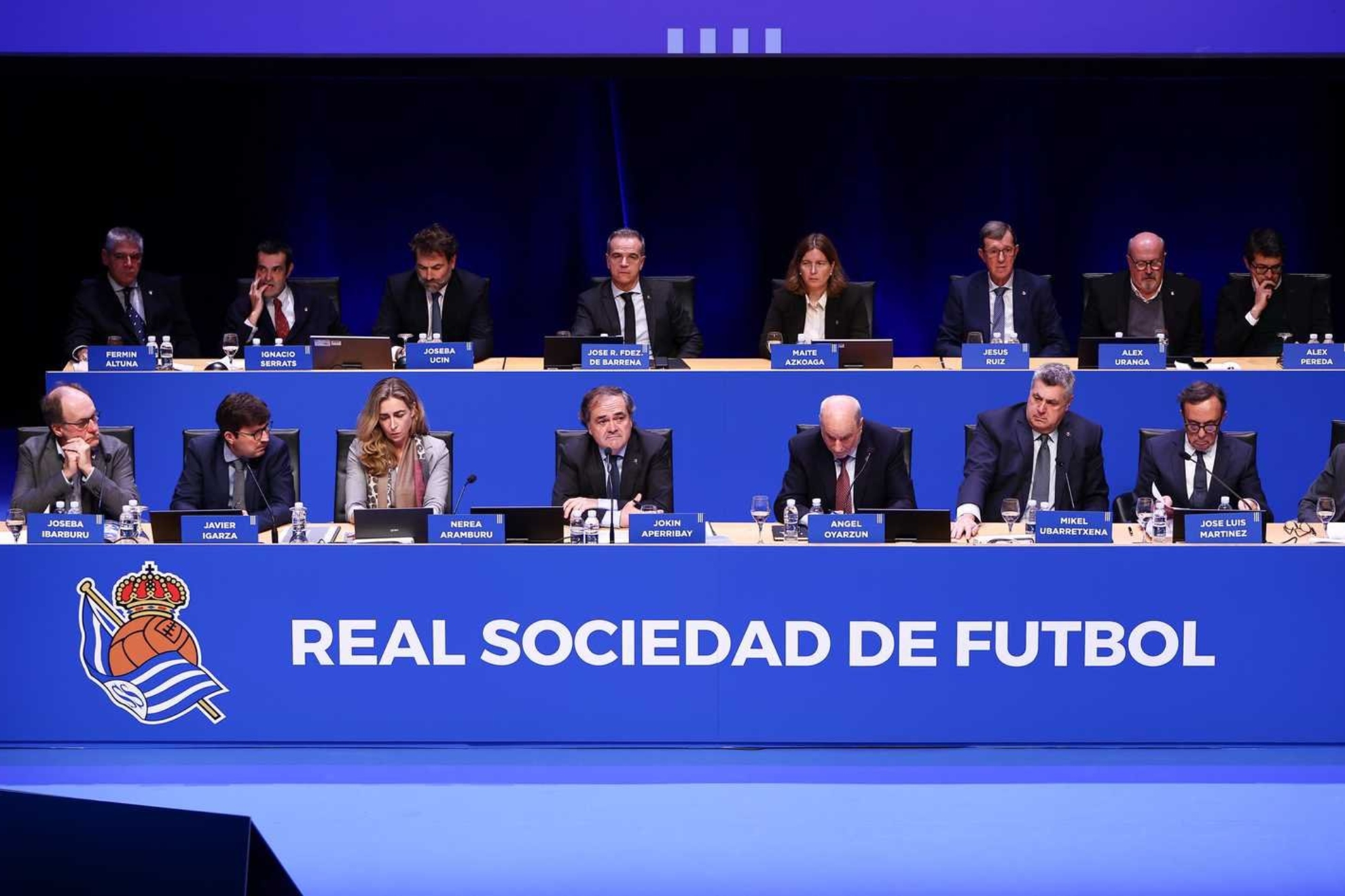 El Consejo de Administración de la Real, en la Junta de Accionistas de 2024.