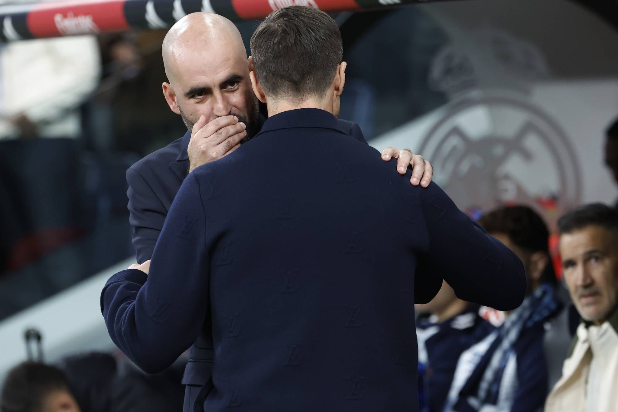 Xabi Alonso y Claudio Giráldez, el pasado domingo antes del partido del Bernabéu.