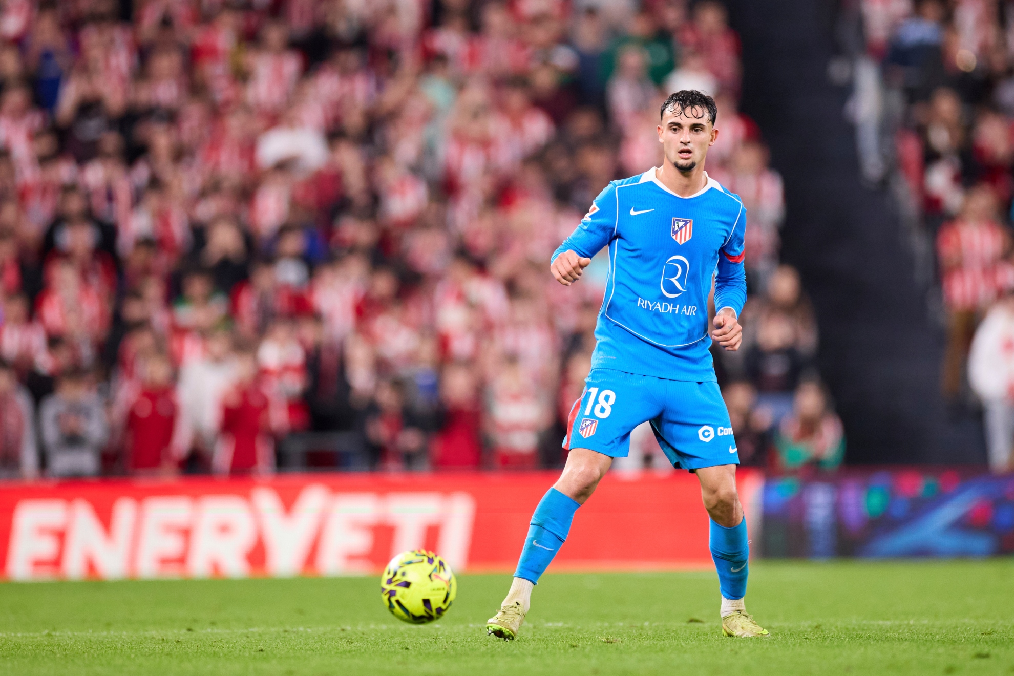 Pubill, durante el partido de San Mamés.