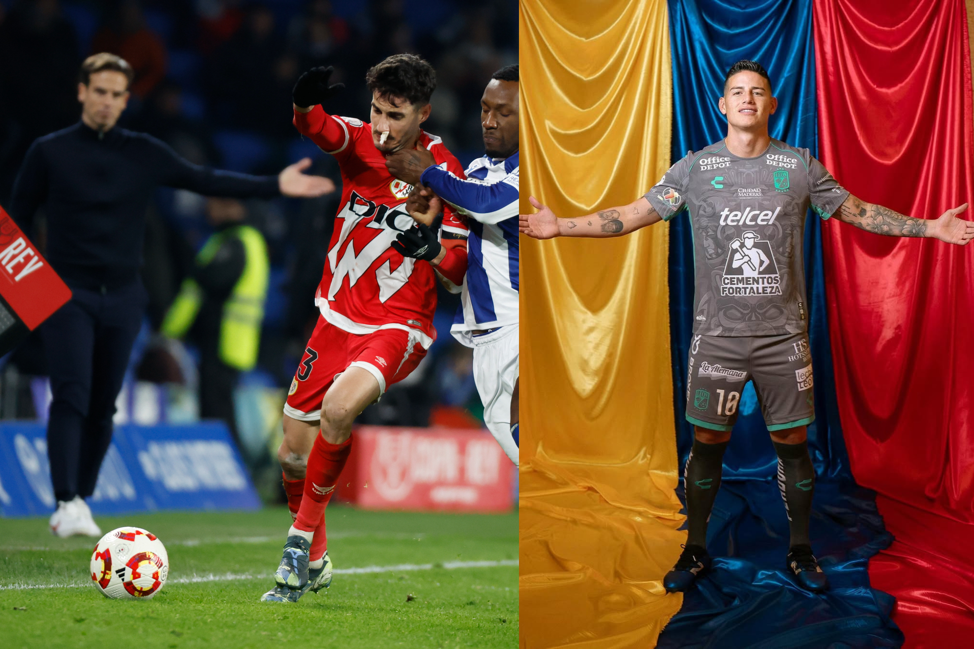 Burlas contra Óscar Valentín por su comentario sobre James Rodríguez en Rayo Vallecano