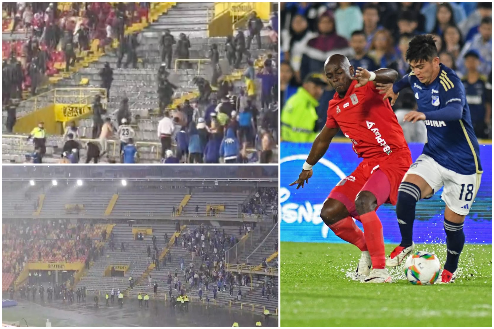 'Barras bravas' de Millonarios y América pelean en amistoso de pretemporada 2025