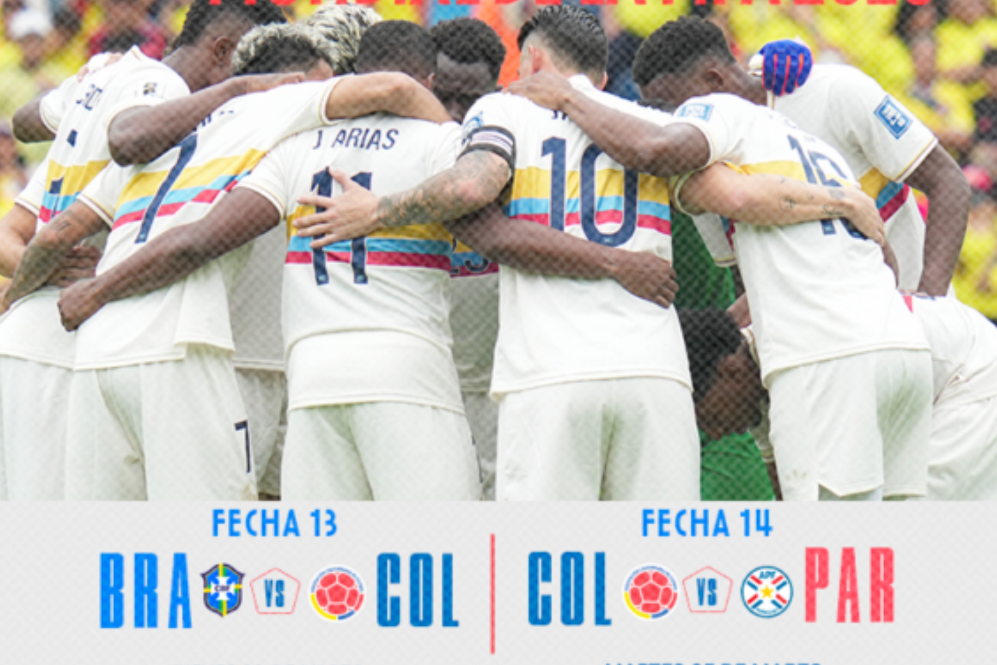 Programación oficial de Colombia vs. Brasil y Paraguay por fechas 13 y 14 de Eliminatorias al Mundial 2026