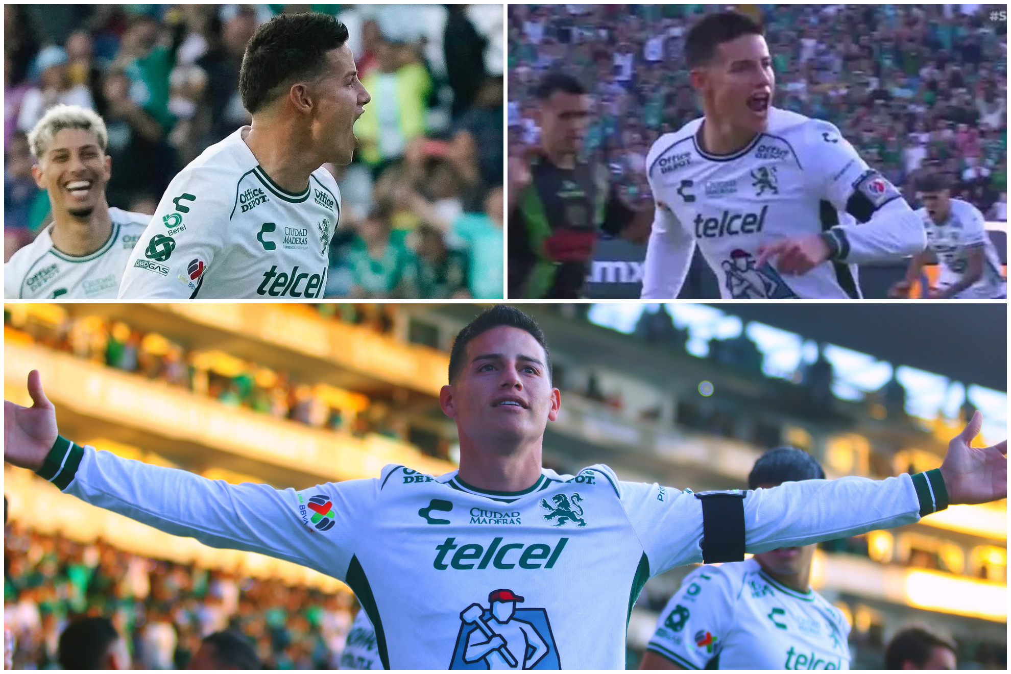Primer gol de James Rodríguez con León y celebración contra el portero del Juárez