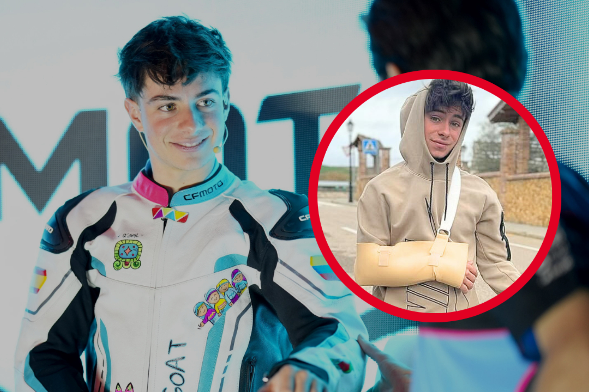 David Alonso Gómez reporta accidente antes de inicar la temporada 2025 en Moto2