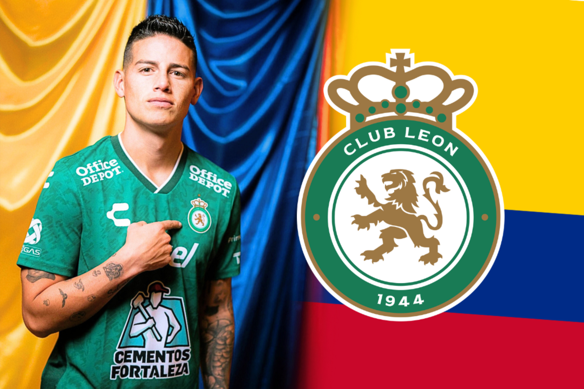 Partidos de James Rodríguez en León de México se podrán ver en Colombia por Win Sports