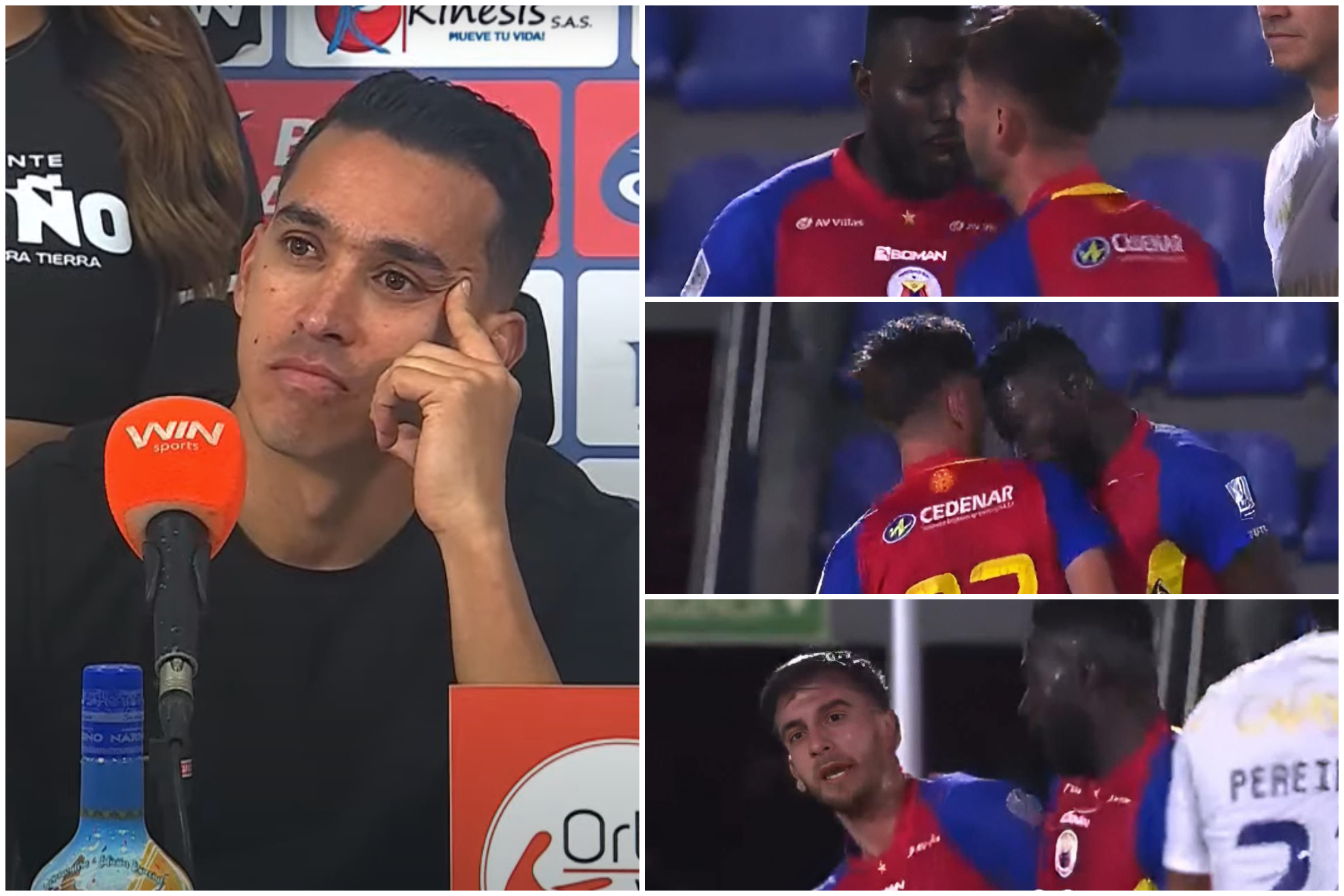 Facundo Boné y Dairgo Castillo del Pasto se pelean en derrota contra Millonarios