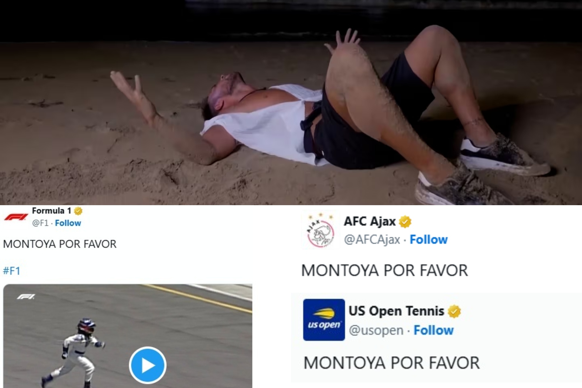 El fenómeno en redes de "Montoya por favor" llega hasta el piloto Juan Pablo Montoya.