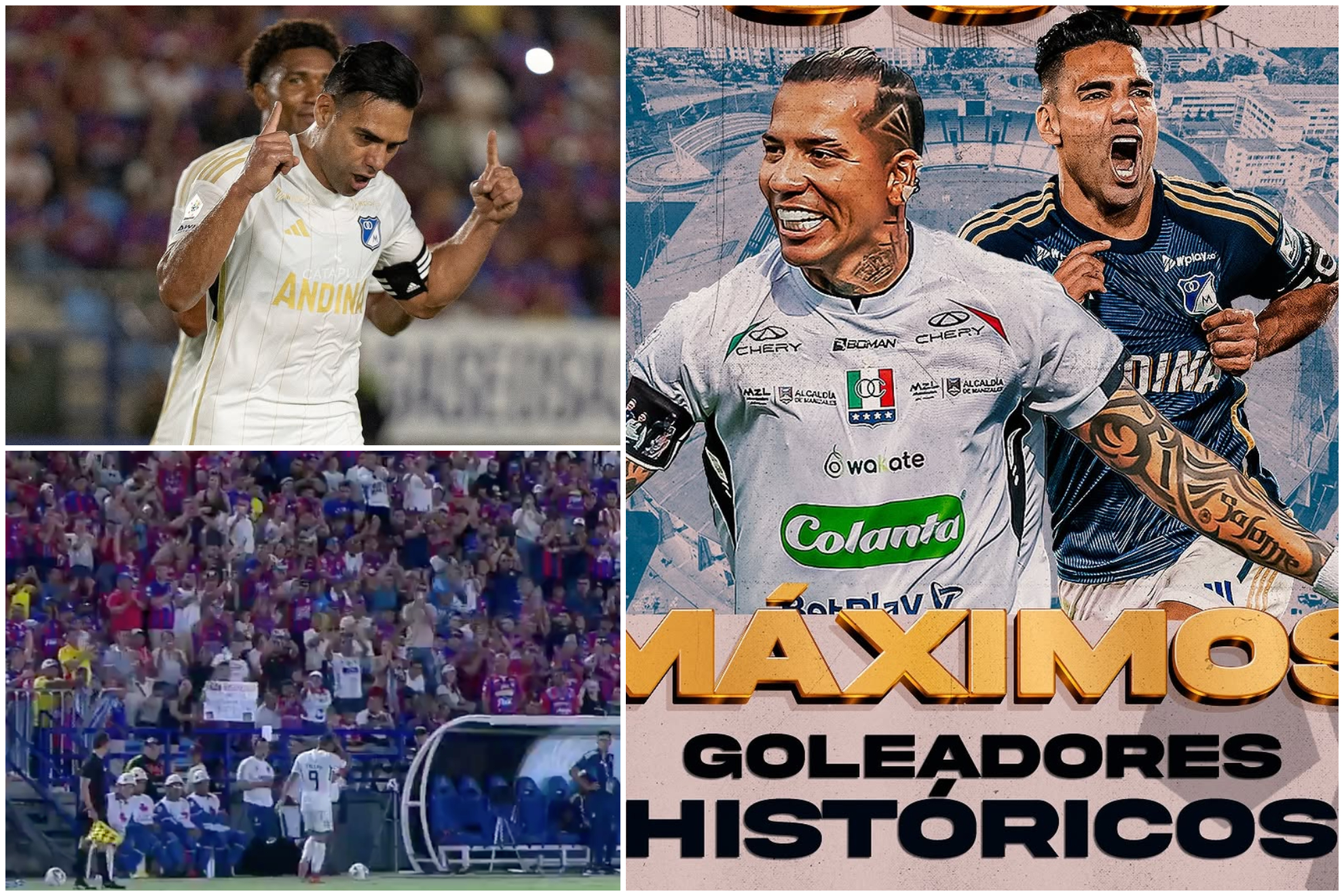 Falcao García hizo primer gol del 2025 con Milloanrios y superó a Dayro Moreno en la tabla de máximos goleadores