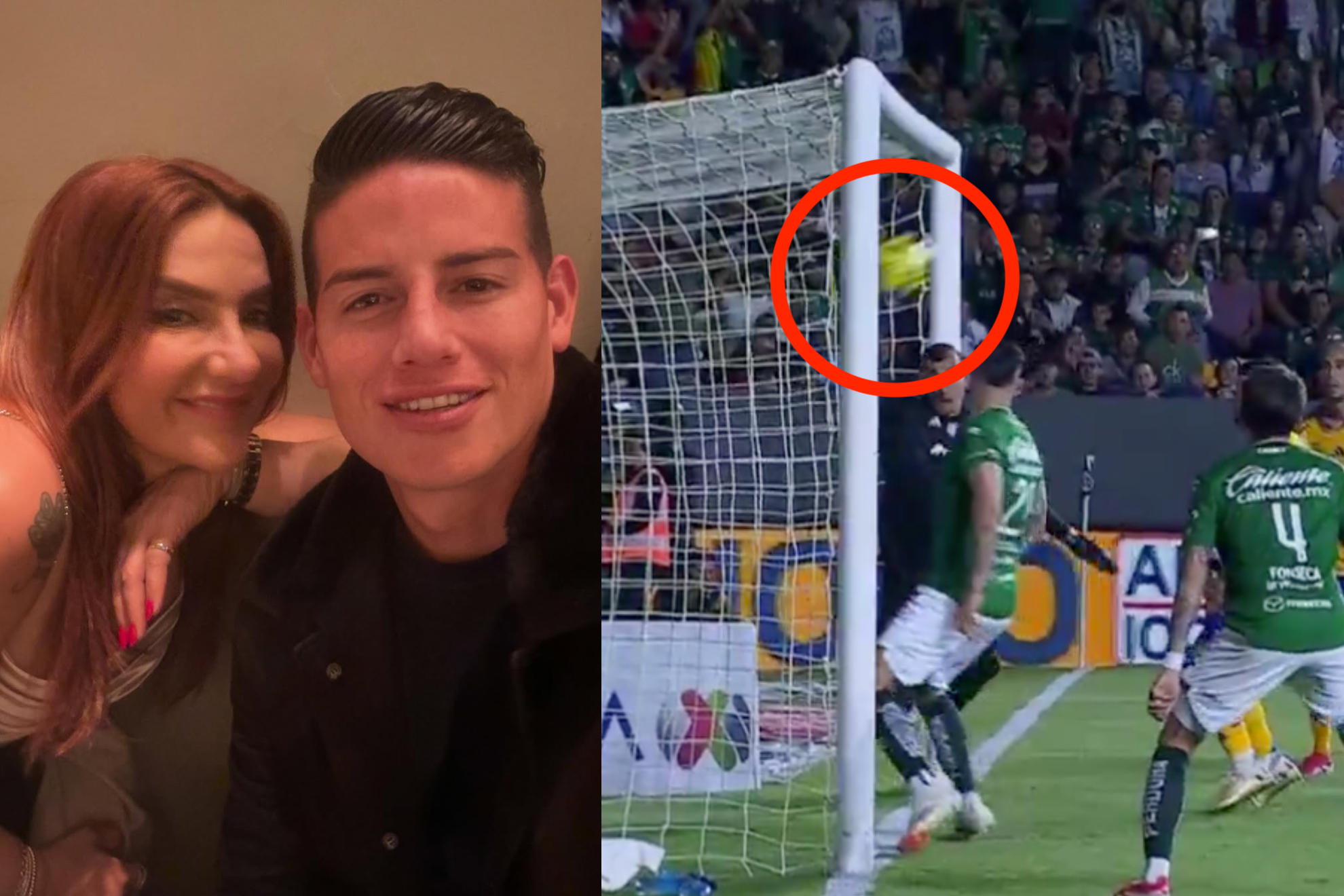 Pilar Rubio, mamá de James Rodríguez, acusó gol "robado" al León en victoria contra Tigres