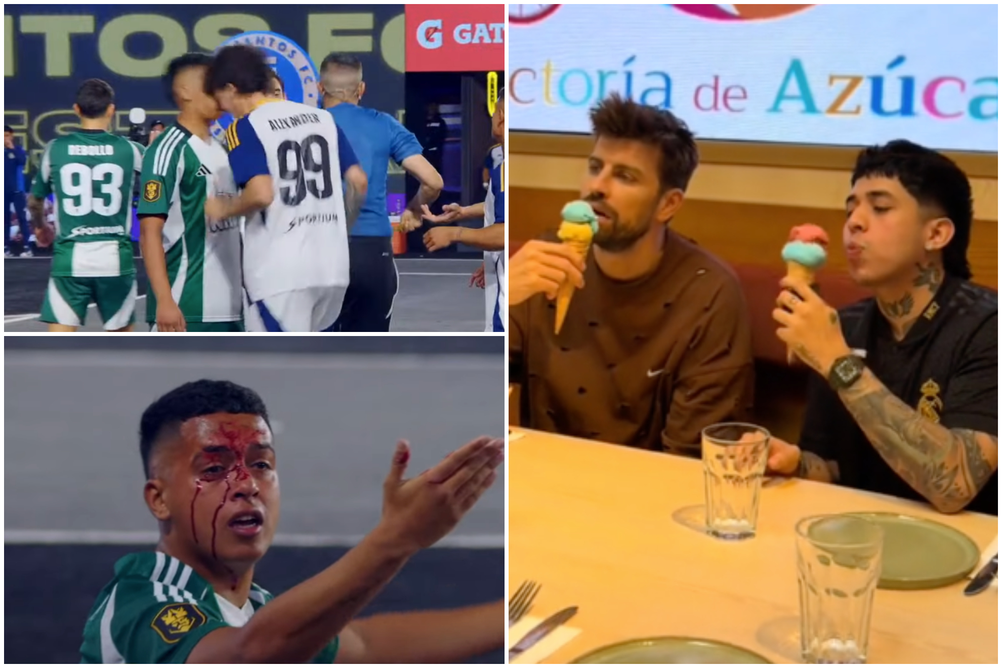 WestCol justifica violencia y cabezazo de jugador de West Santos contra colega de Raniza en Kings League Americas