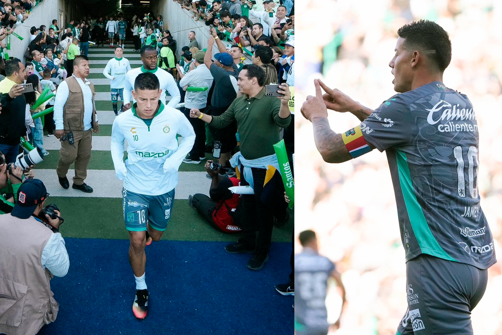 Reacción de James Rodríguez después de perder invicto con León contra Santos Leguna