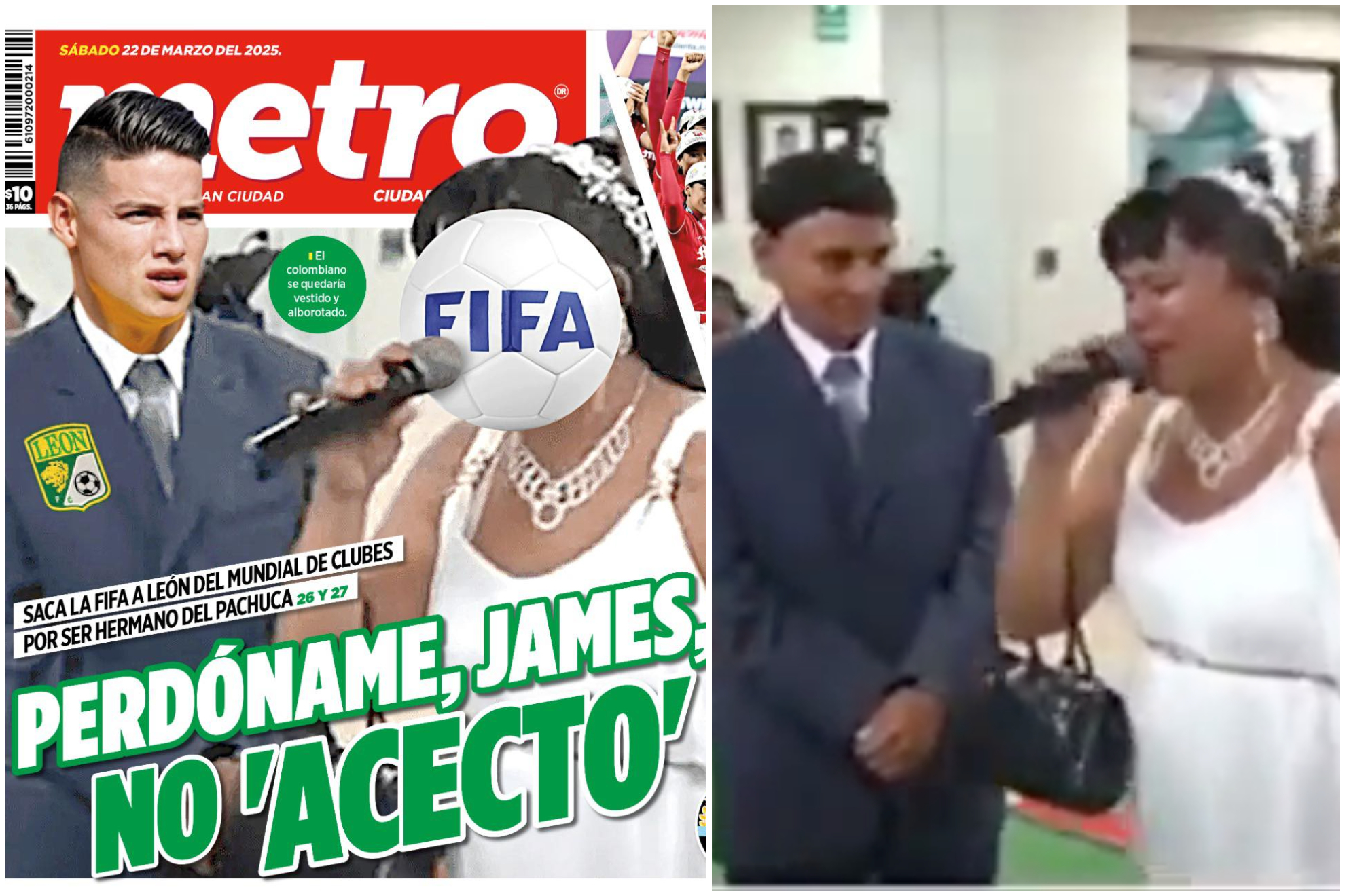 Meme de James Rodríguez porque FIFA sacó al León de México del Mundial de Clubes