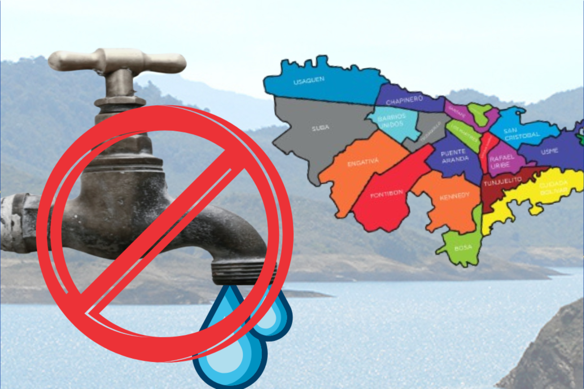 Cortes, rotación de barrios y fechas del racionamiento de agua en Bogotá para marzo y abril 2025