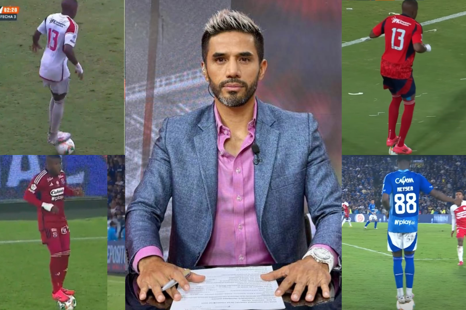 Fabián Vargas contra César Augusto Londoño por la jugada de Francisco Chaverra y Neiser Villerreal