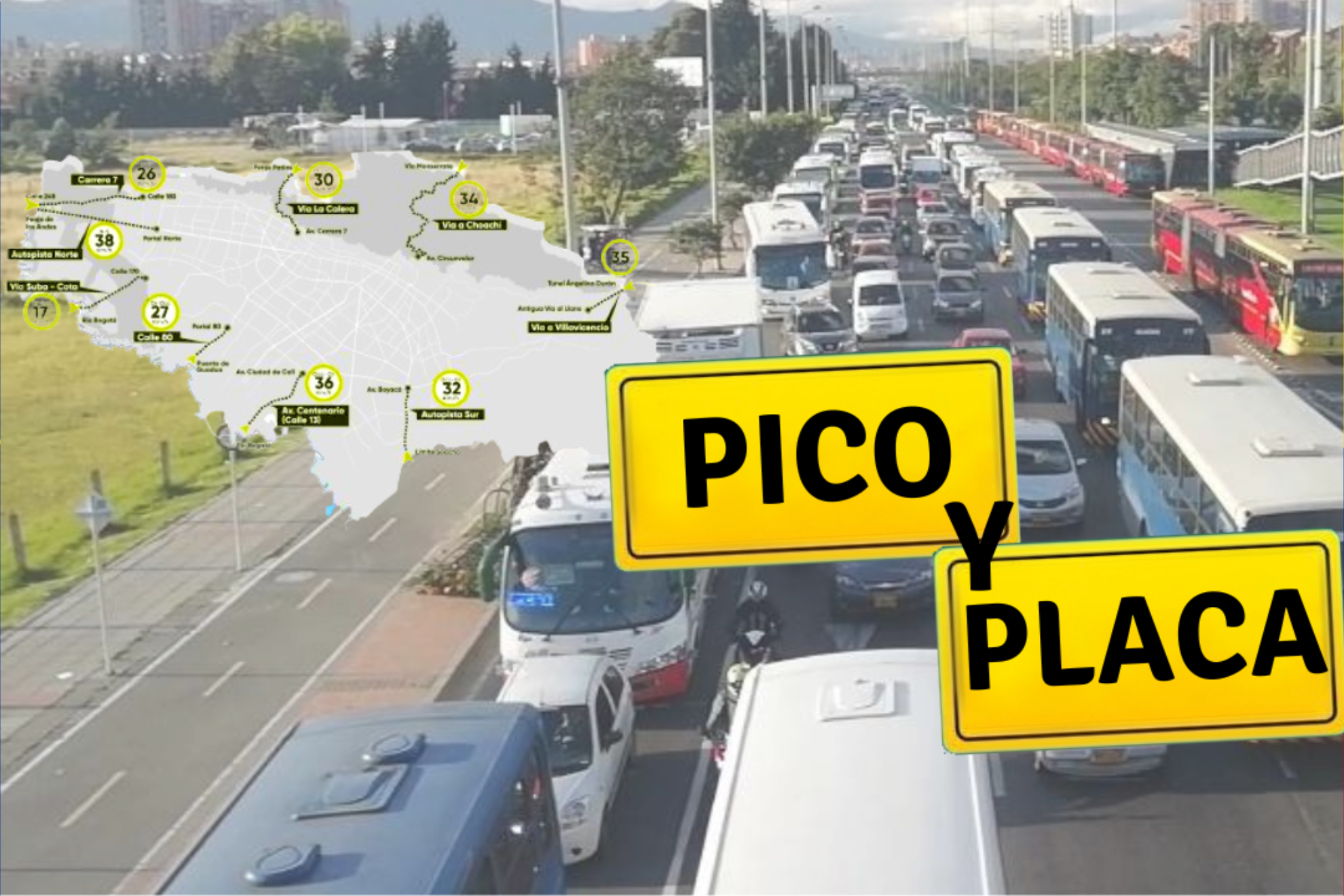 Pico y Placa regional del domingo Santo 20 de abril del 2025: horas, vías y números